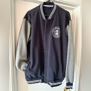 Men's San Francisco California Navy and Gray Varsity Sweatshirt Jacket